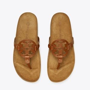 Tory Burch Miller Cloud Calf Leather/Cork Sandals 6.5